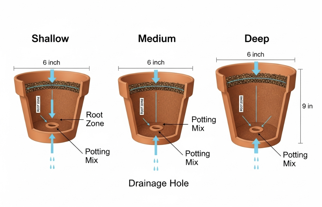 Pot Shape, Depth, And Drainage Considerations