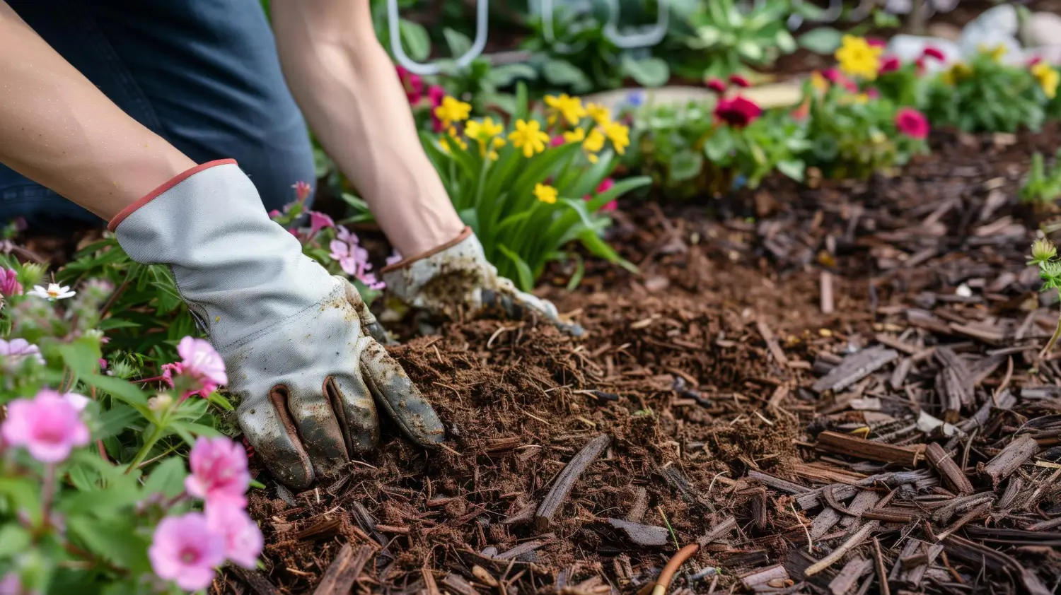 Mulch glue: The secret to a tidy, long-lasting garden bed