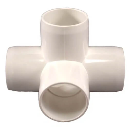 1″ 4-Way Side Outlet Tee