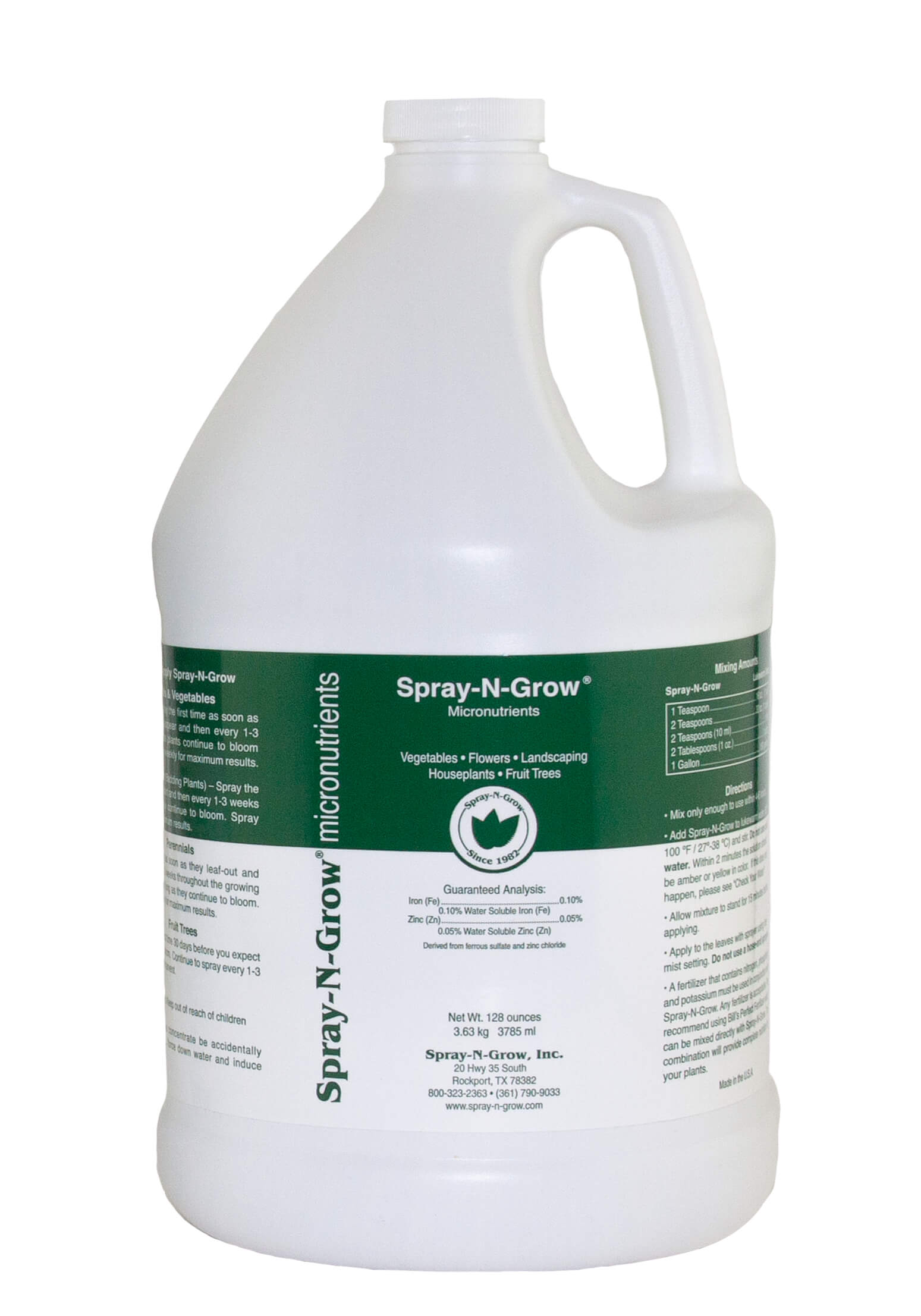 Spray-N-Grow Micronutrients - 4 Gallon Case
