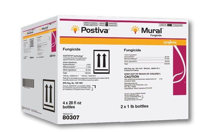 Syngenta Postiva + Mural Multipak / Contains 4ea 28oz Postiva & 2ea 1lb Mural AGENCY ( Pydiflumetofen, Difenoconazole/Azoxystrobin, Benzovindiflupyr )