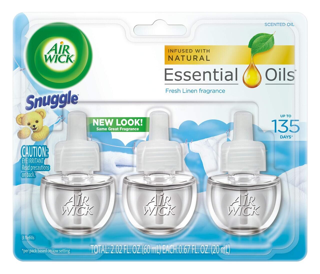 Air Wick 3pk Scented Oil Refills Snuggle Fresh Linen