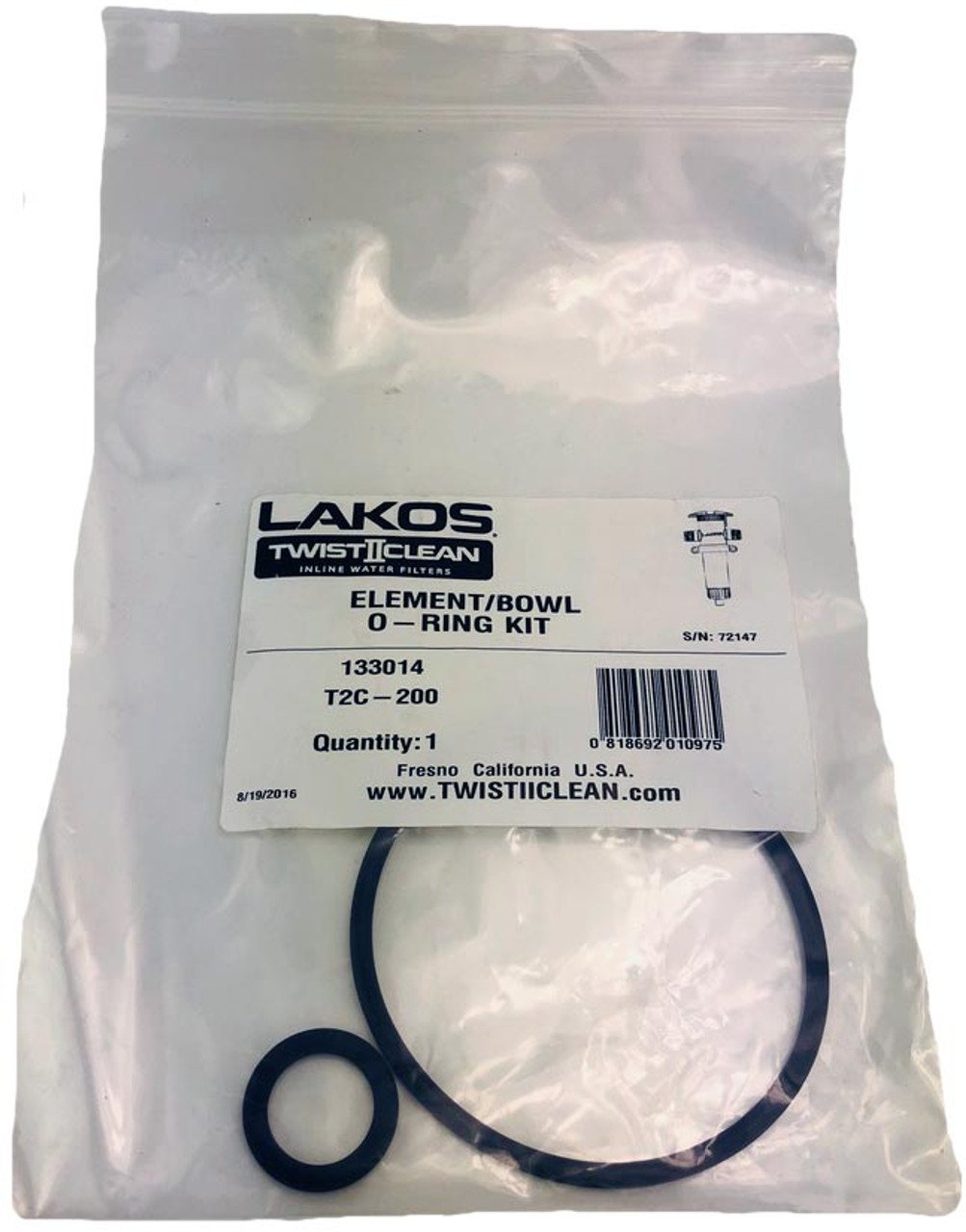 O-Ring Kit (for Element/Bowl) - T2C-200