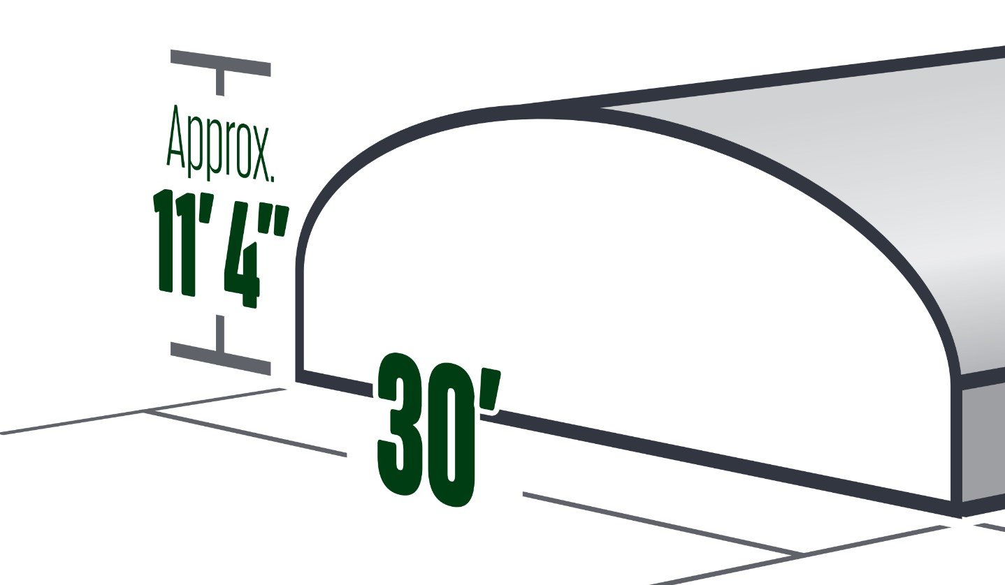 Quonset Structure 30’ Wide Post To Post
