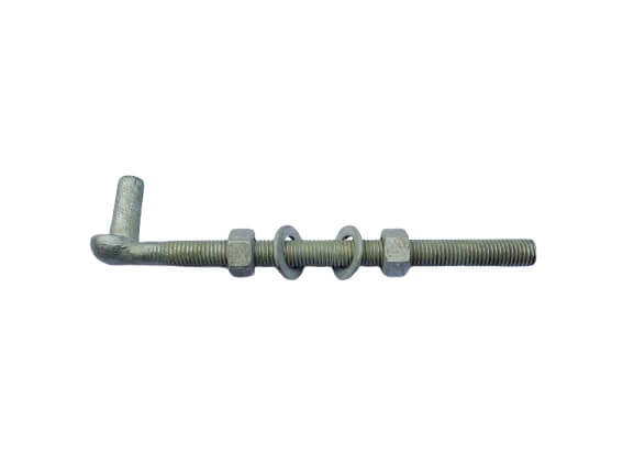 Hingle Bolt - 3/4" By 10"-Hot Dipped Galvanized W/2 Nuts And 2 Washers