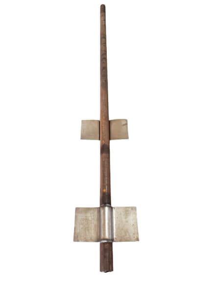 Round Steel End Post - 2-7/8'' By 9' With 2 Spade@ 36' And 6''