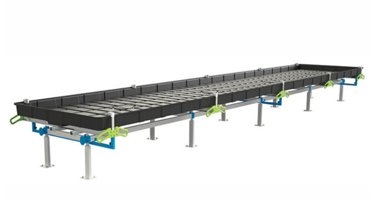 BOTANICARE SLIDE BENCH: 4FT WIDE x 10.5FT LONG x 30IN HIGH, TRILOCK