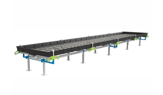 BOTANICARE SLIDE BENCH: 4FT WIDE x 100.5FT LONG x 20IN HIGH, TRILOCK