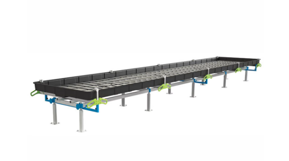 BOTANICARE SLIDE BENCH: 4FT WIDE x 13.5FT LONG x 30IN HIGH, TRILOCK