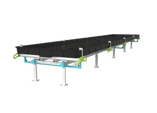 BOTANICARE SLIDE BENCH: 4FT WIDE x 15.5FT LONG x 12IN HIGH