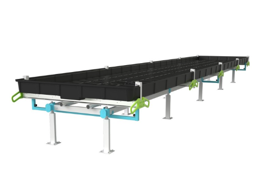 BOTANICARE SLIDE BENCH: 4FT WIDE x 19.5FT LONG x 12IN HIGH, TRILOCK