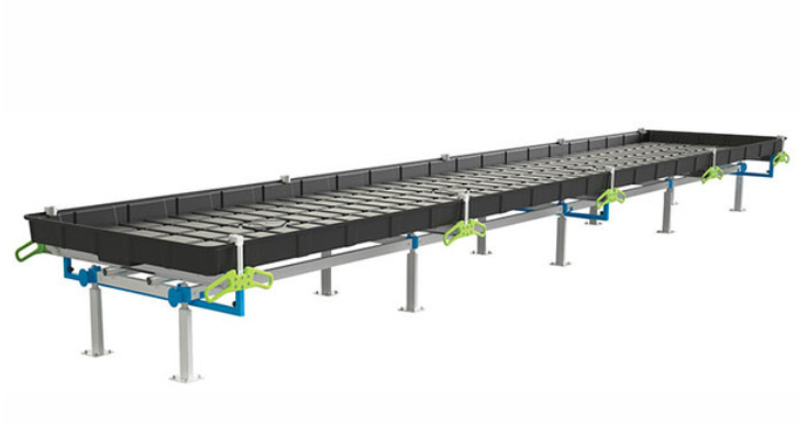 BOTANICARE SLIDE BENCH: 4FT WIDE x 19.5FT LONG x 20IN HIGH, TRILOCK