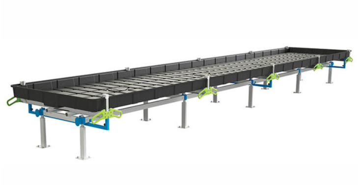 BOTANICARE SLIDE BENCH: 4FT WIDE x 19.5FT LONG x 30IN HIGH, TRILOCK