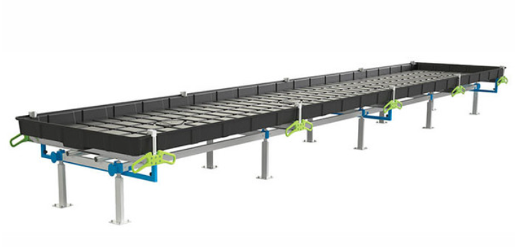 BOTANICARE SLIDE BENCH: 4FT WIDE x 22.5FT LONG x 20IN HIGH, TRILOCK