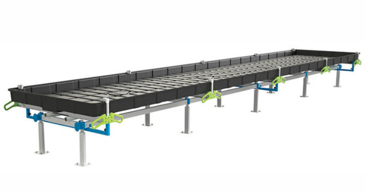 BOTANICARE SLIDE BENCH: 4FT WIDE x 25.5FT LONG x 20IN HIGH, TRILOCK