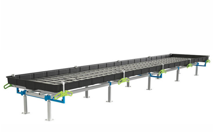 BOTANICARE SLIDE BENCH: 4FT WIDE x 33.5FT LONG x 12IN HIGH, TRILOCK