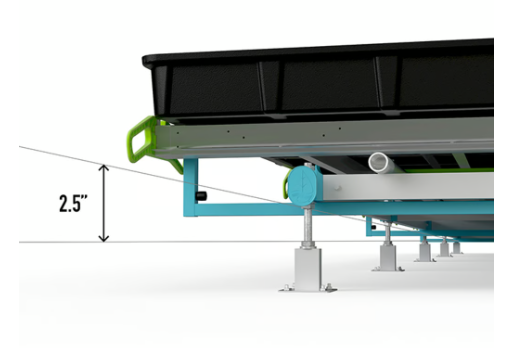 BOTANICARE SLIDE BENCH: 4FT WIDE x 34.5FT LONG x 12IN HIGH