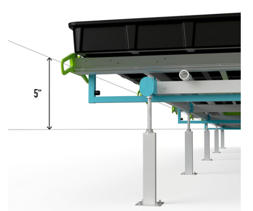 BOTANICARE SLIDE BENCH: 4FT WIDE x 34.5FT LONG x 20IN HIGH