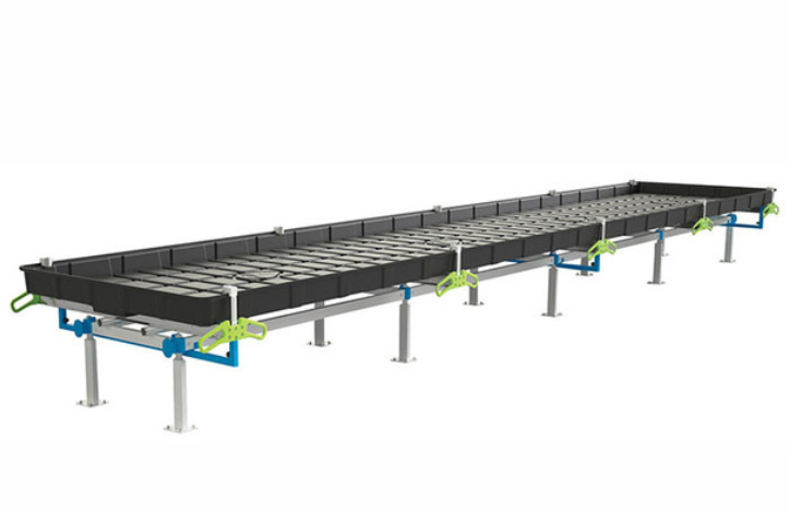 BOTANICARE SLIDE BENCH: 4FT WIDE x 24.5FT LONG x 12IN HIGH, TRILOCK