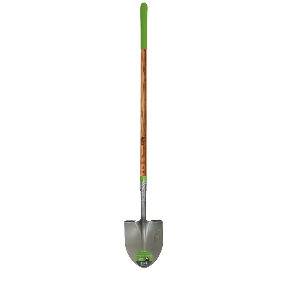 Ames True Temper Wood Handle Long Handle Round Point Shovel
