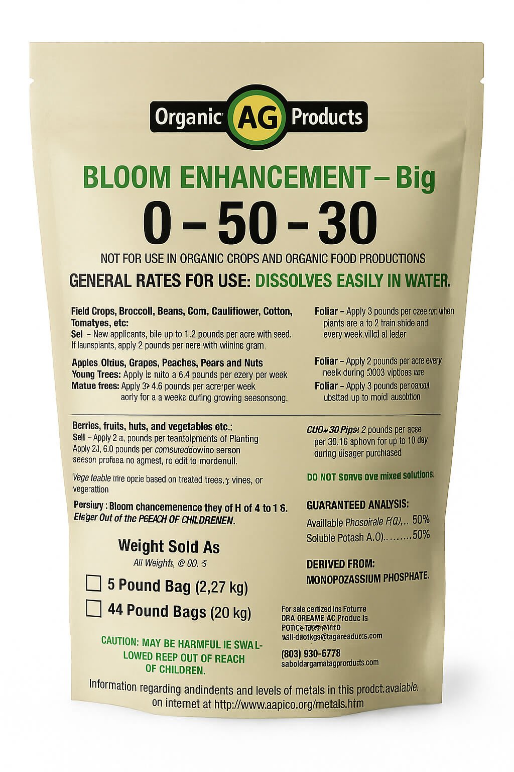 0-50-30 - Case (5lb-12 Bags)