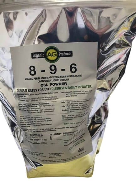 8-9-6 Organic Fertilizer Made From Corn Hydrolysate – Corn Steep Liquor CSL Powder (44lbs)