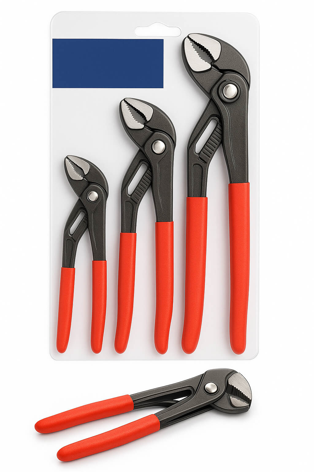Water Pump Plier Set, 7-1/4" x 10" x 12" Chrome Vanadium Electric Steel High Tech