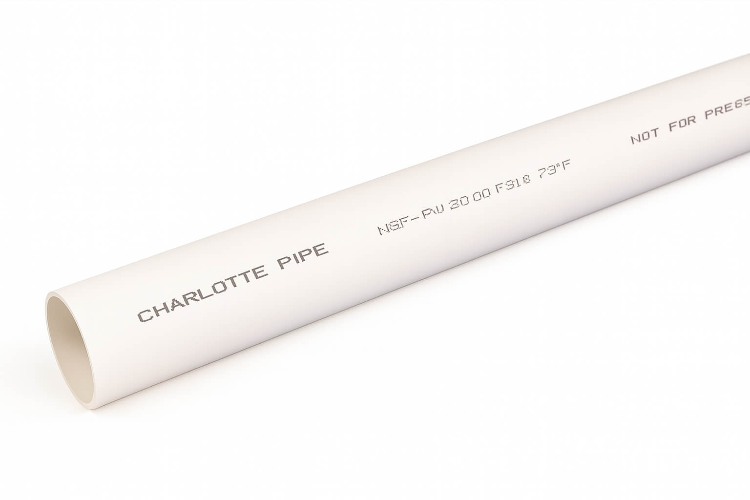 DWV Foam Core Pipe, 6" x 10' PVC PE
