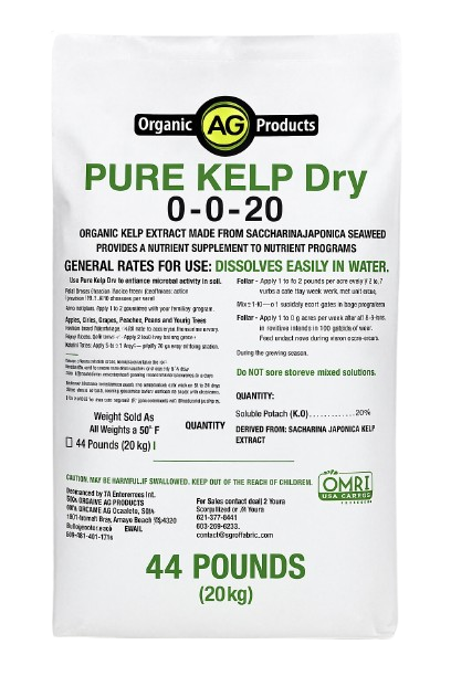 Pure Kelp Dry 0-0-20 - 44lb Bag