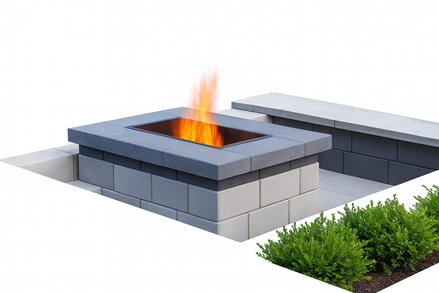 Techo Bloc Raffinato Firepit Gn Greyed Nickel 1Ea-Pallet