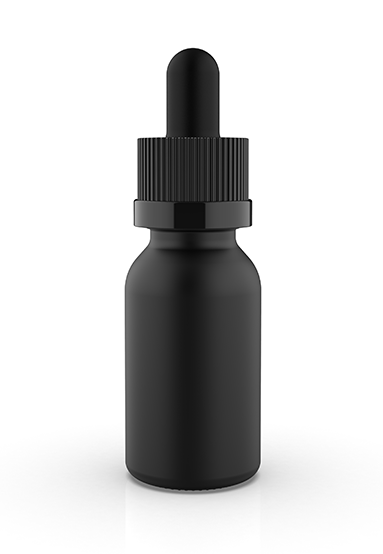 15ml Child Resistant Matte Black Tincture Bottles