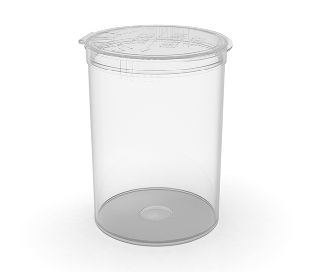 30 Dram Translucent Clear Child Resistant Pop-Top Bottles
