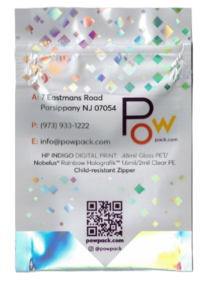 Rainbow Holografik™ Layflat Pouch with Child-Resistant Zipper