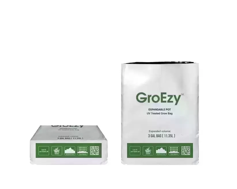 GroEzy™ 3 Gallon Expandable Pot in UV treated grow bag - The Coco Depot