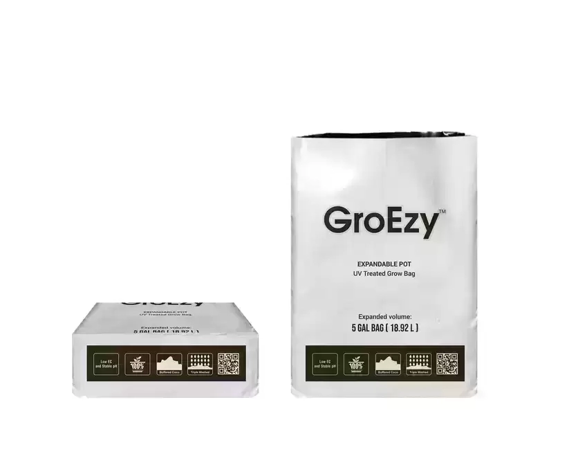 GroEzy™ 5 Gallon Expandable Pot in UV treated grow bag - The Coco Depot