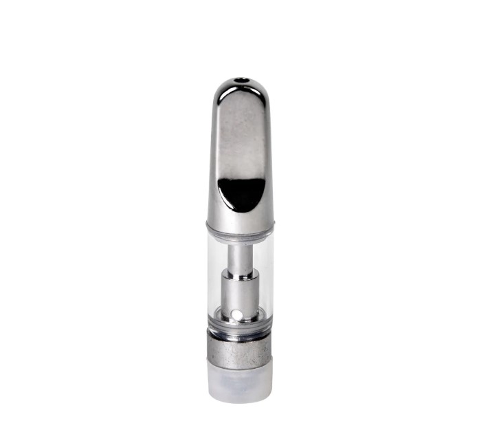 Empty 0.5mL 510 Silver Tip Vape Cartridge - Vape Pens Wholesale