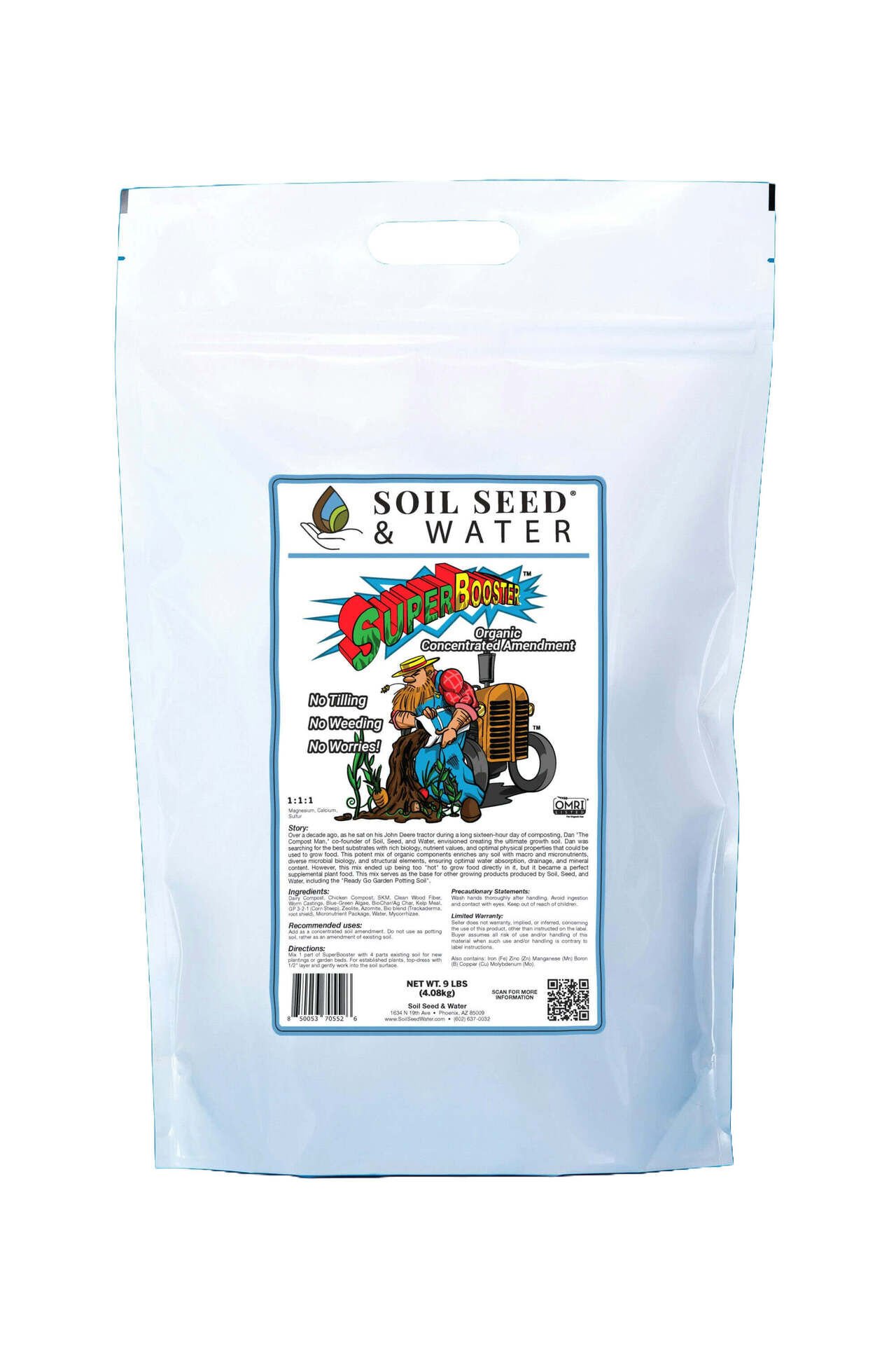 Super Booster Concentrated Organic Fertilizer 9lbs 1 CF - Soil Seed & Water