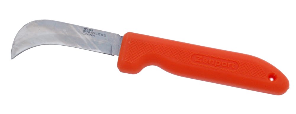 Orange Straight 3-Inch Blade Harvest Landscape Knife