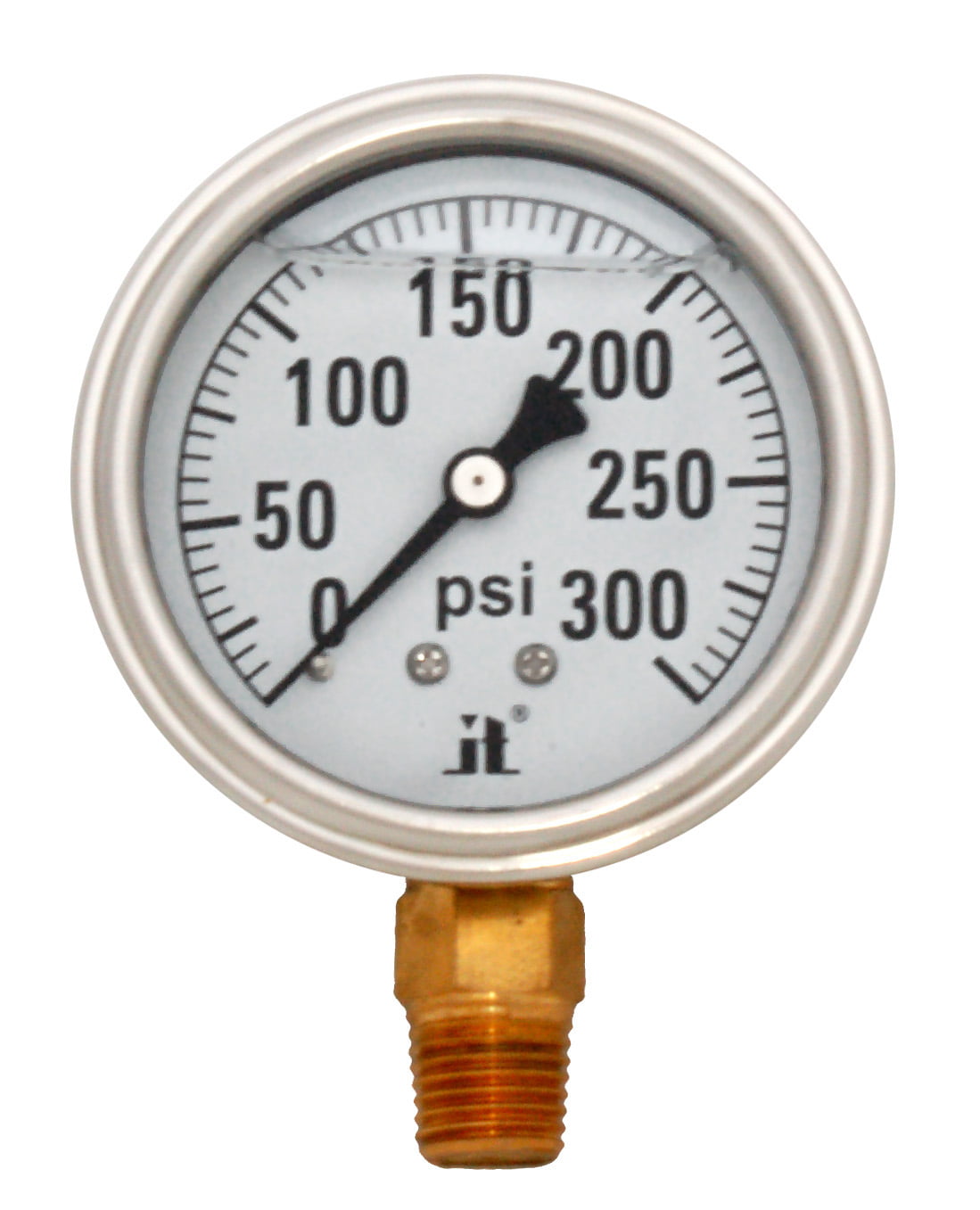 Glycerin Liquid Filled Pressure Gauge - 300 PSI