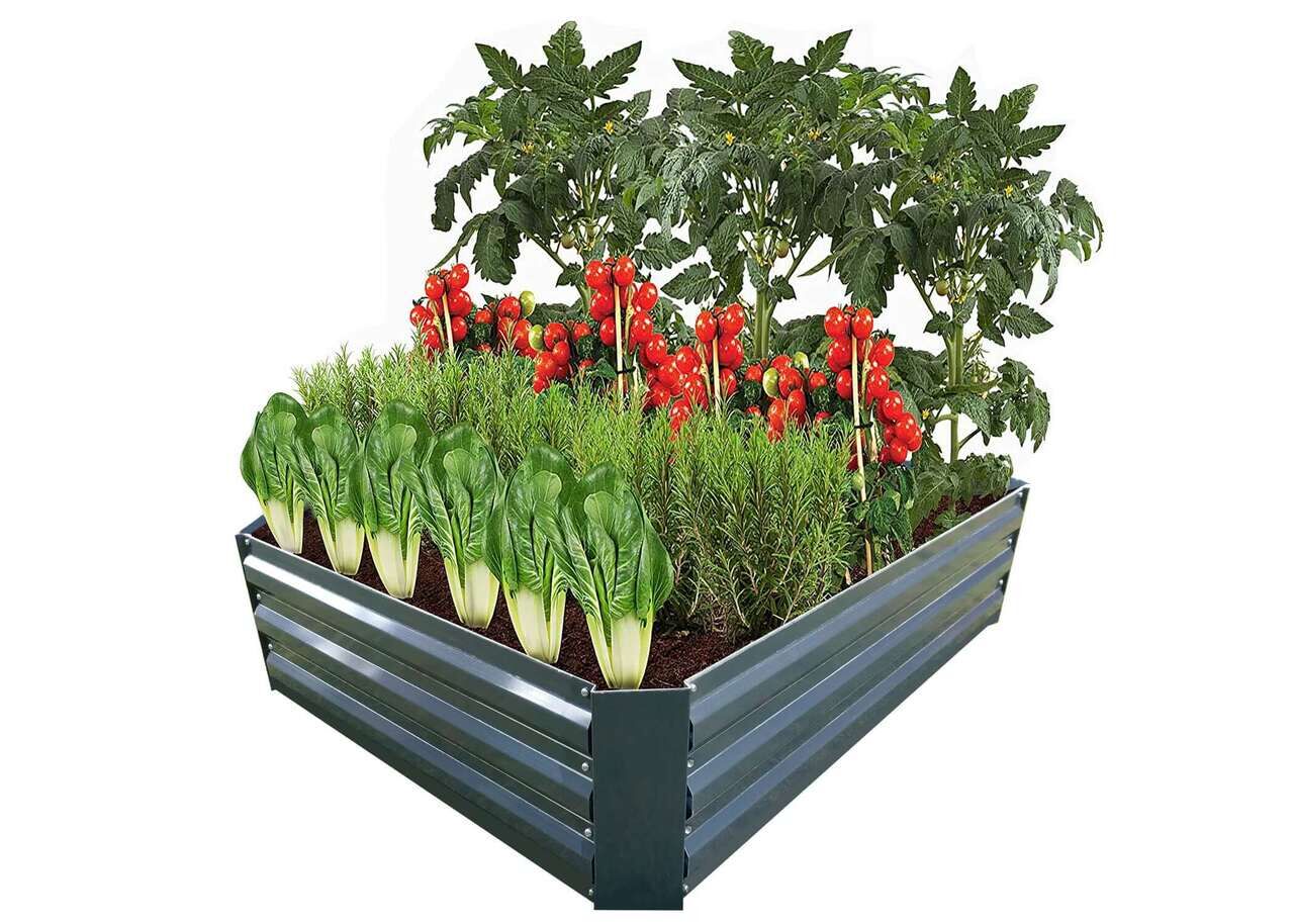 Raised Garden Bed Kit Gray