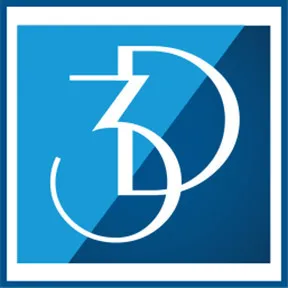3-D Design logo