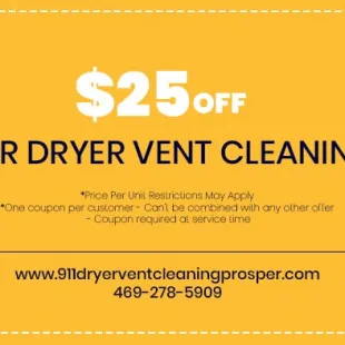 911 Dryer Vent Cleaning Prosper TX logo