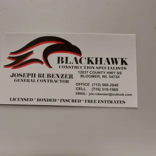 Blackhawk Construction Specialists logo
