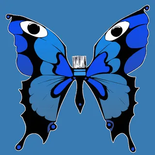 Blue Moth Painting logo