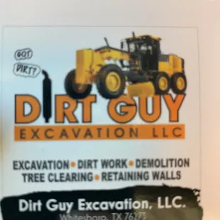 Dirt Guy Excavations LLC logo