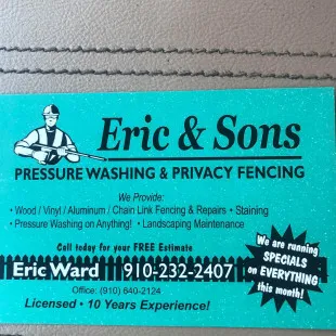 Eric & Sons Privacy Fencing logo