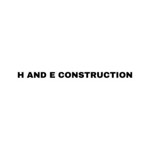 H and E Construction logo