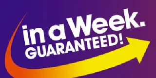 In a week. Guaranteed logo