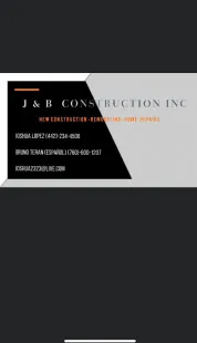 J&B Construction logo