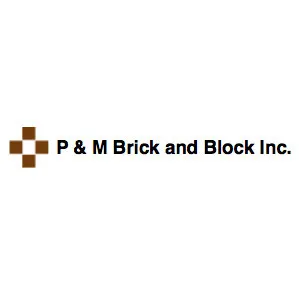P & M Brick and Block logo